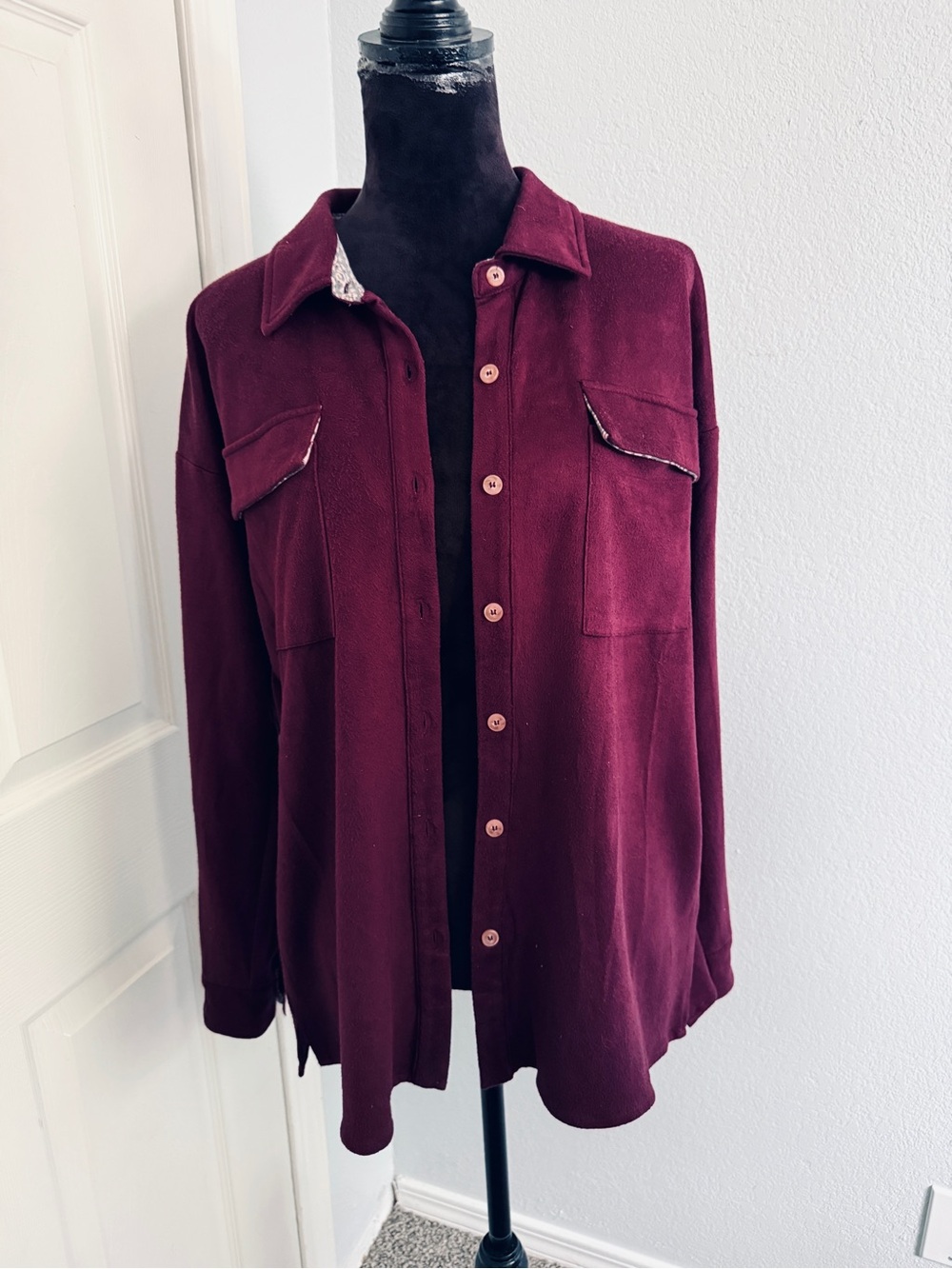Women’s fringe button down